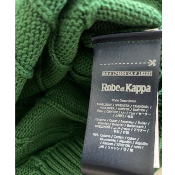 Kappa Robe Nembus Knit Golf Vest Green Made In Italy Large NWT - Picture 6 of 9